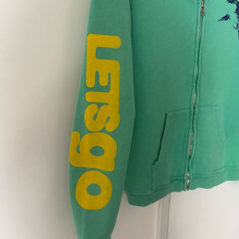 Old school original Kelly green FREECITY Hoodie Size 2 - Picture 2 of 5
